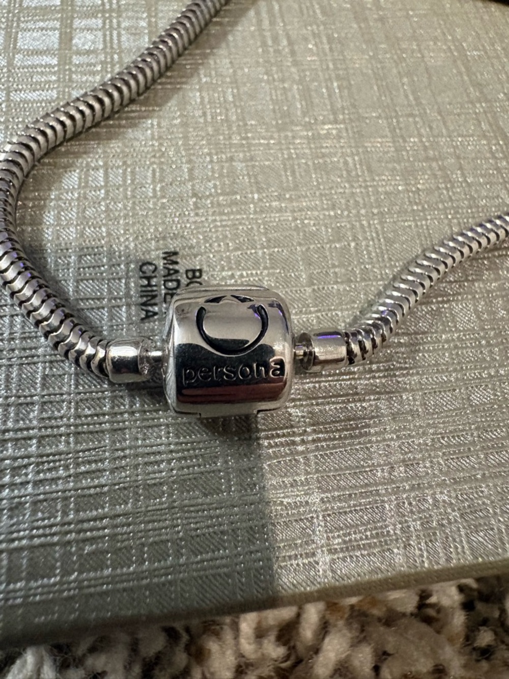Persona Silver Tone Snake Chain Bracelet - Picture 5 of 5